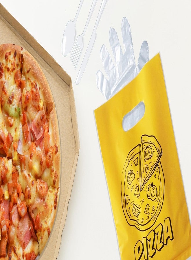 PIBIPAID 50 Pizza Goodie Bags Party Favors -Food Themed Plastic Party Supplies Candy Bag Sport Birthday Baby Shower Party Decorations Bag - Image 4